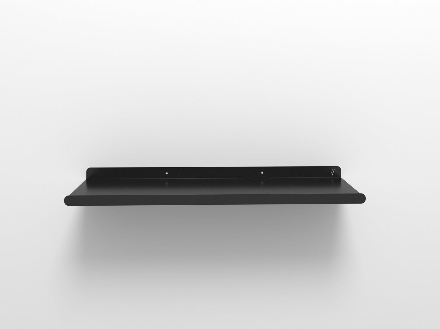 Kelluva teräksinen seinähylly korotetulla etureunalla (80 cm)