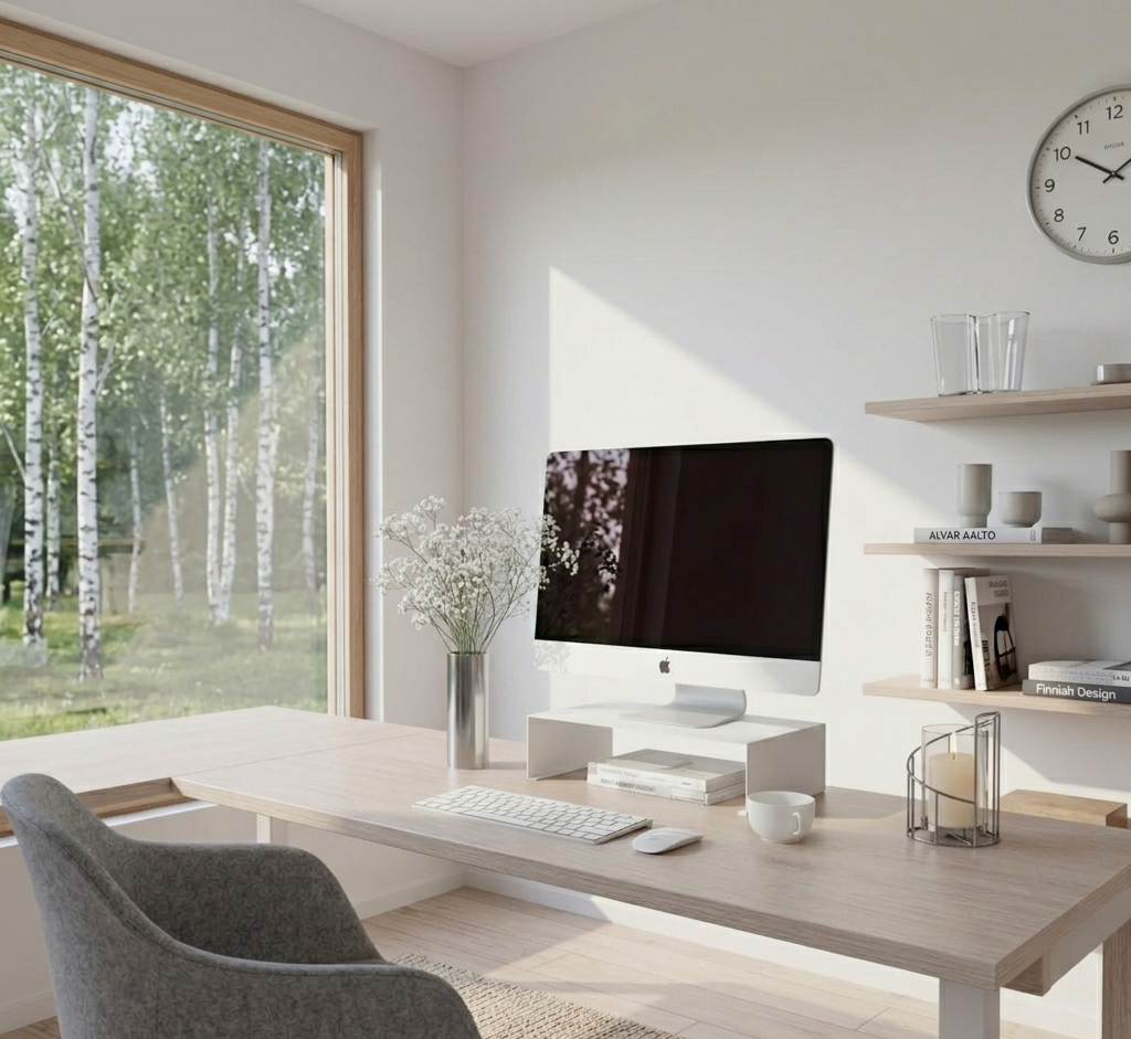 Minimalistinen näyttöteline – teräs